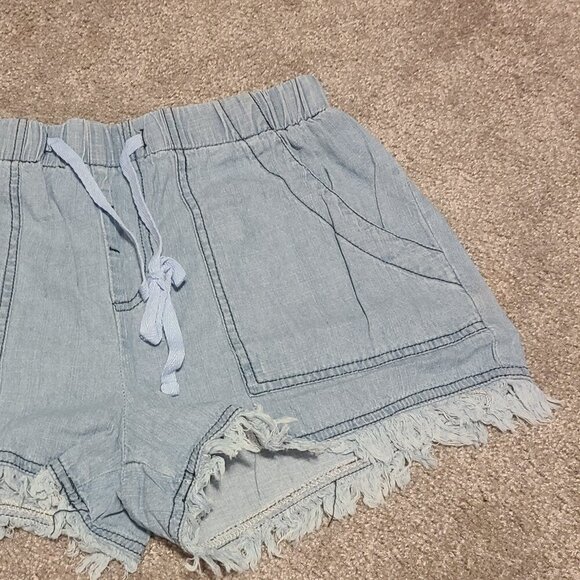 ❄3/$26 Xmas sale❄ NWOT Acelitt Small Medium sky blue soft comfy shorts - Picture 2 of 3
